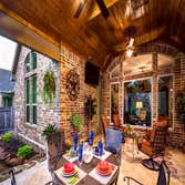 The Stonehill The cabana provides ample cooking and dining space to host gatherings for friends and family. The materials were selected to tie in as a 