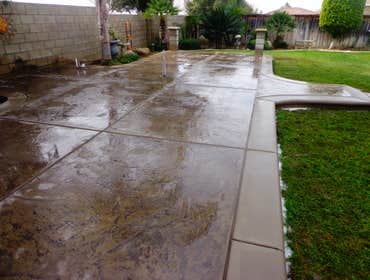 Mocha color concrete