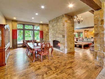 Two Sided Fireplace Dining