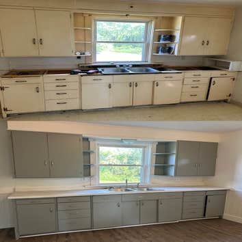 Farmhouse Renovation Complete interior transformation of a farmhouse rental that had been tenant-occupied for over 20 years. The project focused on bri