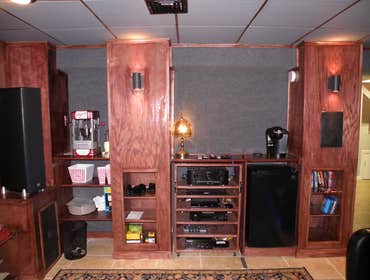 Photos from Vh improvement inc transforms a room in the basement into a media room