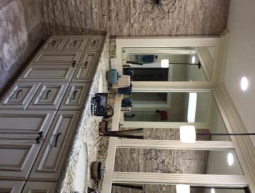 travertine shower