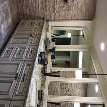 travertine shower