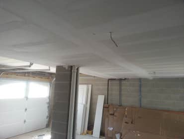 Rated ceiling hung and taped