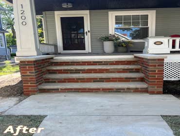 Front Steps Enhanced curb appeal with beautifully crafted, durable front steps for a welcoming entrance.