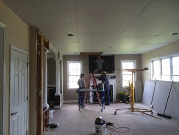New ceilings going in