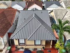 Photos by Gold Star Miami Corp #1 metal roof panels all are . 25 years warrantee