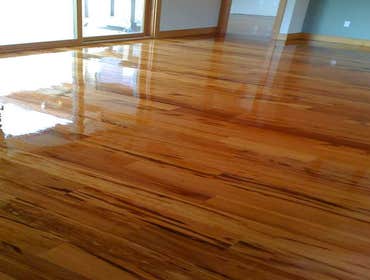 hardwood floor refinishing job