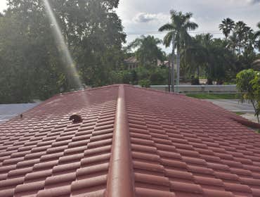 Tile roof in Miami A re-roof tile using GAF Products and accessories. 15 year labor and material warranties along with GAF warranties are given when ch
