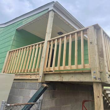 Decks and porches We've done many deck and porch repairs as well as new decks and porches.