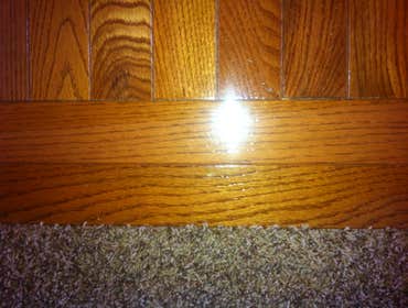 wooden transition