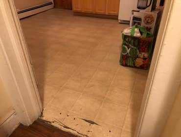 Kitchen floor-before
