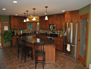 Kitchen Addition This is a beautiful kitchen addition to a home in Holmen Wisconsin. We added on 12’x21’ to the existing home and gutted out the exist