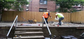 Backyard Renovation of backyard.