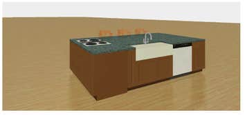 Kitchen Remodel Demo old cabinets, designed new kitchen space, supplied & installed new wood cabinets, appliances, new island space.