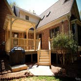 Peach Deck This project was a complete reconfiguring of the original deck and adding a pergola.