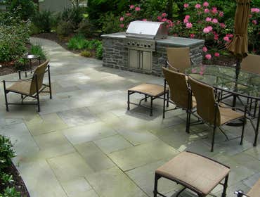Walkway leads to terrace