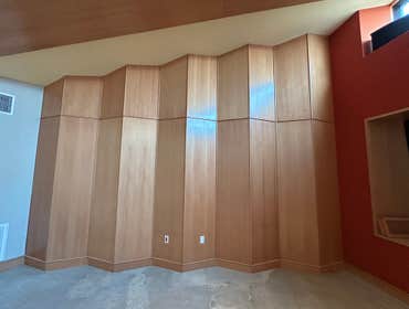 Photos by Cabmat Design Build #1 Recording Studio Interior:
Wall and Ceiling Sound panels
6 - sound-proof doors with jambs
1 - 8'x12' pocket door
1 - 7