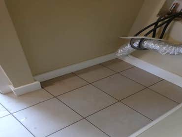 Tile flooring install Demo and remove old vynal flooring, install new ceramic tile flooring and grout flooring