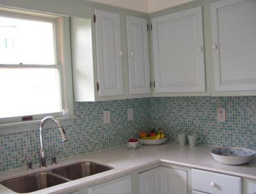 Swason Kitchen Remodel This beautiful kitchen remodel featured ECO--friendly quartz counter top with recycled glass chips, low or zero VOC paint, recyc