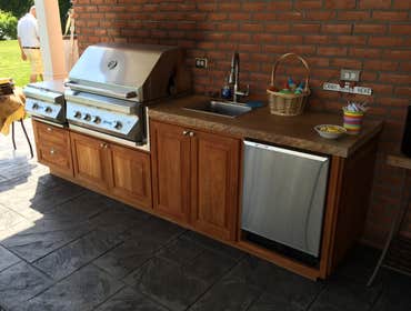 Teak Outdoor Kitchen