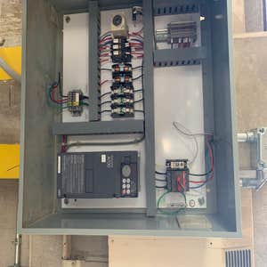 Spray booth control box