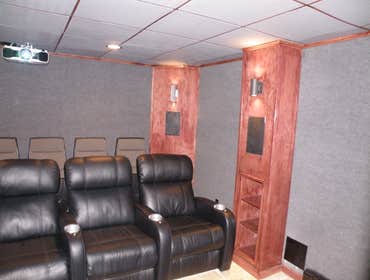 Photos from Vh improvement inc transforms a room in the basement into a media room