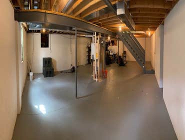 Complete Basement Remodel Transforming Space with Style We transformed this basement into a beautiful, functional living space with high-quality finish