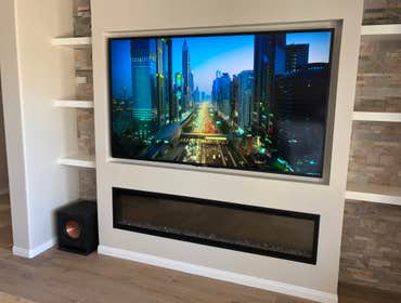 85" TV with Surround Sound Rem