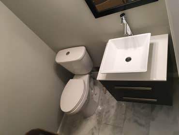 marble powder room