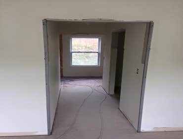 hallway during remodel