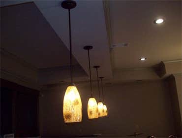 Completed Lighting Work Lighting provides illumination and encompasses a wide variety of uses, both inside the home and out. We will work with you on p