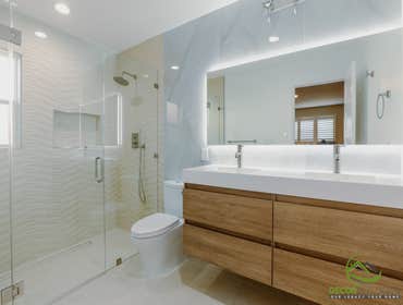 San Jose - Master Bathroom Remodel Beautiful new master bathroom with earth colors to create private oasis at home…