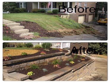 Tiered Retaing wall/landscapin