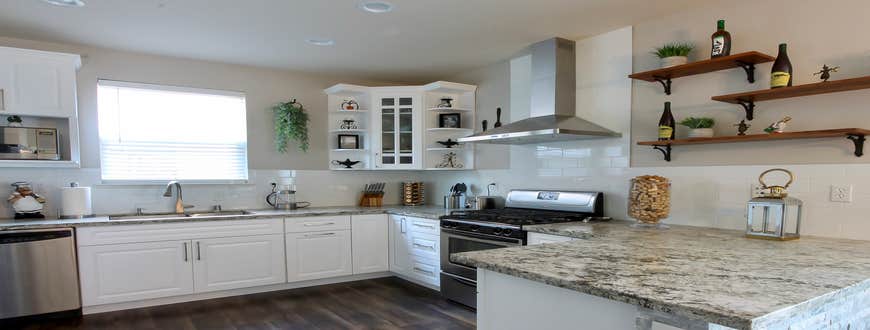 Natomas - kitchen with walk-in pantry. Kitchen Remodel. Semi - Custom Cabinets
Features:
1. Garbage Pull out to the right of the sink.
2. Upper ca...