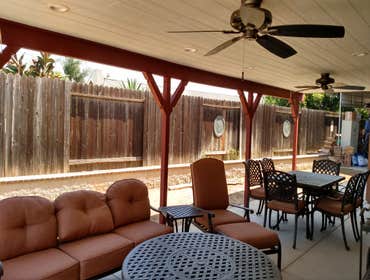 We built wood patio cover