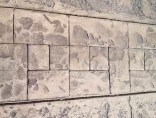 Stamped and colored concrete