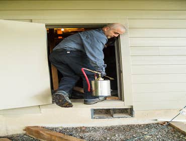 Nathan Treating a crawl space