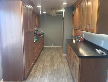 Madero Ave - Mesa Sewing Room Converted enclosed patio into custom sewing room
Cabinets are hand crafted solid alder wood with a natural clear finish