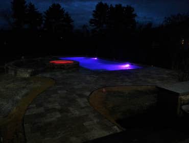 Photos from Crystal Blue Aquatics Llc New Construction of pool with full automation, LED lighting, high end travertine patio decking, beautiful water f