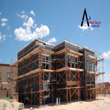 DR Horton Homes - Albuquerque NM Subdivision Homes - Exterior Stucco & Cultured Stone