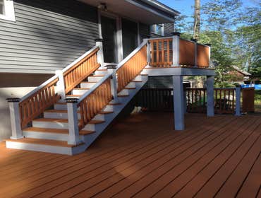 Deck rehab Here are a few photos of various deck repairs and deck paintings I have done in the local area. Feel free to call/text me to set up your fre
