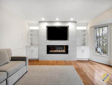 Fireplace Renovation ✨ Get cozy this holiday season with a beautifully renovated fireplace! There’s nothing like gathering around a warm, inviting spac