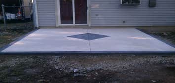 Fundaro Concrete & Tile, LLC Project New Concrete Patio Stained with Antique
