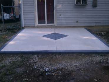 Fundaro Concrete & Tile, LLC Project New Concrete Patio Stained with Antique