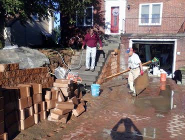 Photo(s) from Hollis Contracting This project involved a lot of work. You do not see where the steps were first located but they were basically rap aro