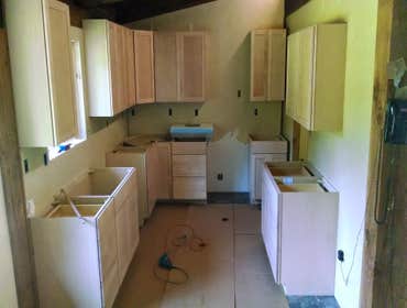kitchen cabinets installed