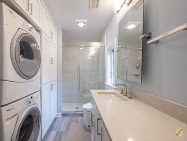 Warm Inviting Laundry Room Step into this warm and cozy laundry area that seamlessly merges functionality with a warm atmosphere.
This palette combine