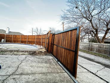 Photos by Art Construction Corp #1 Fence & Gate 8 Ft Tall Cedar #1 Sliding Gate Metal Frame