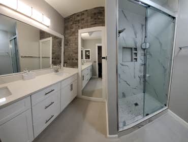 Photos by Euro Design Stone LLC #2 Remodel master shower